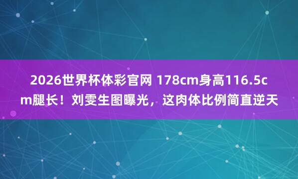 2026世界杯体彩官网 178cm身高116.5cm腿长！刘雯生图曝光，这肉体比例简直逆天
