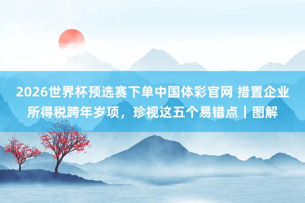 2026世界杯预选赛下单中国体彩官网 措置企业所得税跨年岁项，<a href=