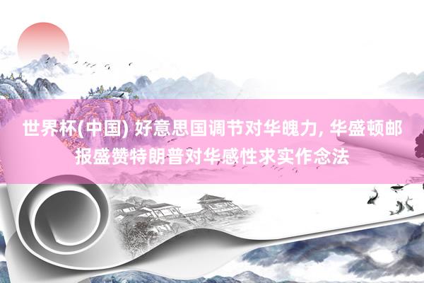 世界杯(中国) 好意思国调节对华魄力， 华盛顿邮报盛赞特朗普对华感性求实作念法