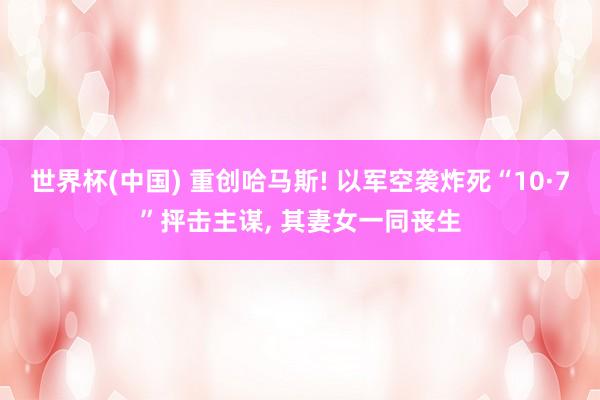 世界杯(中国) 重创哈马斯! 以军空袭炸死“10·7”抨击主谋， 其妻女一同丧生