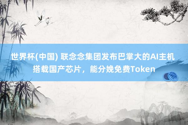 世界杯(中国) 联念念集团发布巴掌大的AI主机  搭载国产芯片，能分娩免费Token