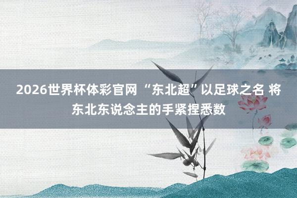 2026世界杯体彩官网 “东北超”以足球之名 将东北东说念主的手紧捏悉数