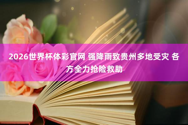 2026世界杯体彩官网 强降雨致贵州多地受灾 各方全力抢险救助