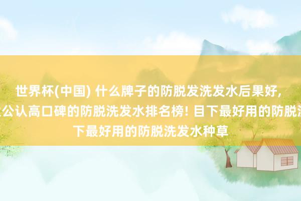 世界杯(中国) 什么牌子的防脱发洗发水后果好， 2026 十大公认高口碑的防脱洗发水排名榜! 目下最好用的防脱洗发水种草