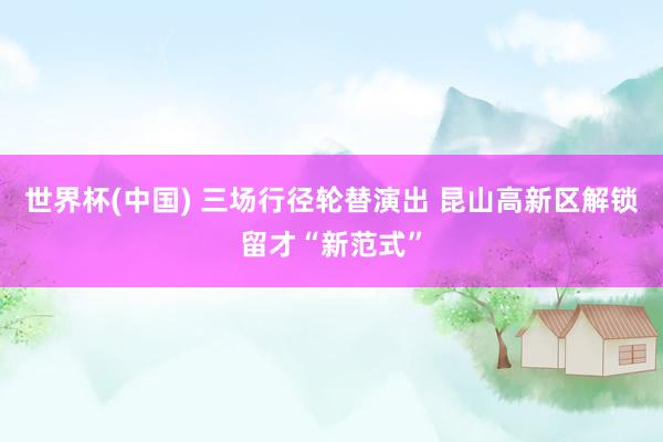 世界杯(中国) 三场行径轮替演出 昆山高新区解锁留才“新范式”