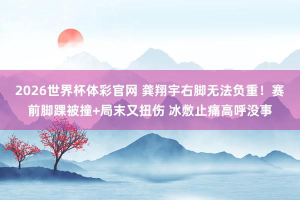 2026世界杯体彩官网 龚翔宇右脚无法负重!赛前脚踝被撞+局末又扭伤 冰敷止痛高呼没事