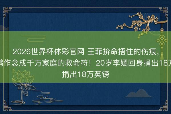 2026世界杯体彩官网 王菲拚命捂住的伤痕，李亚鹏作念成千万家庭的救命符！20岁李嫣回身捐出18万英镑